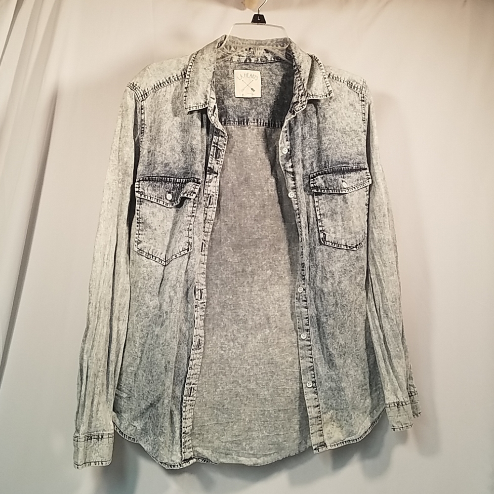 Acid Wash Button Down